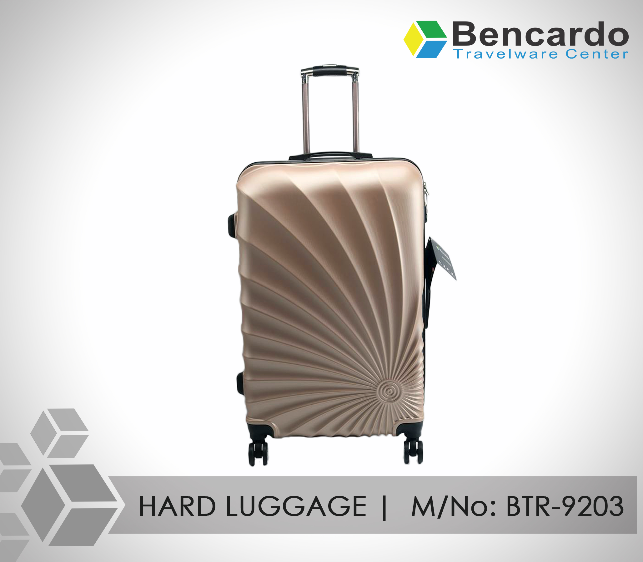 Bencardo Hard Trolley Luggage Set with TSA Lock, 360° Spinner Wheels - BTR-9203